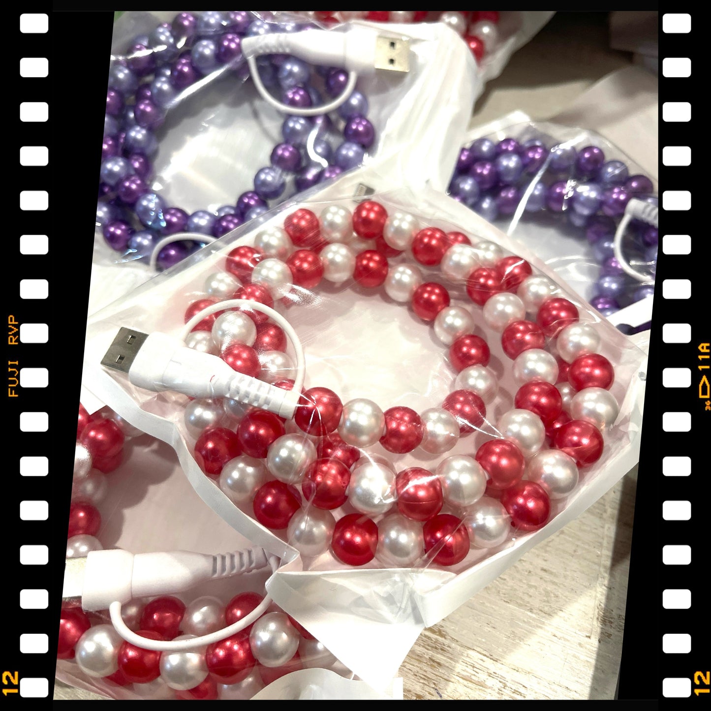 Beaded phone charger